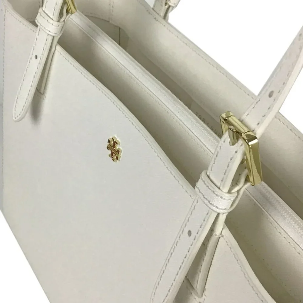 Tory Burch Solid Saffiano Leather Tote Bag